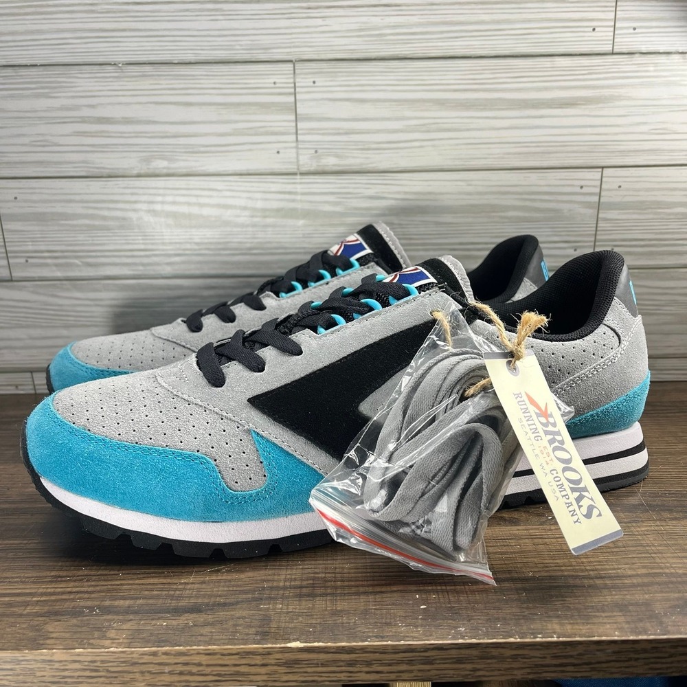 Brooks Heritage Chariot Men's Gray Teal Black Shoes - Men's Size 13 (D) - Picture 2 of 10